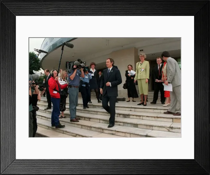 Framed Print : Tony Blair Prime Minister July 98 Leaving Earls Court show after giving a speech Framed Print : Tony Blair Prime Minister July 98 Leaving Earls Court show after giving a speech