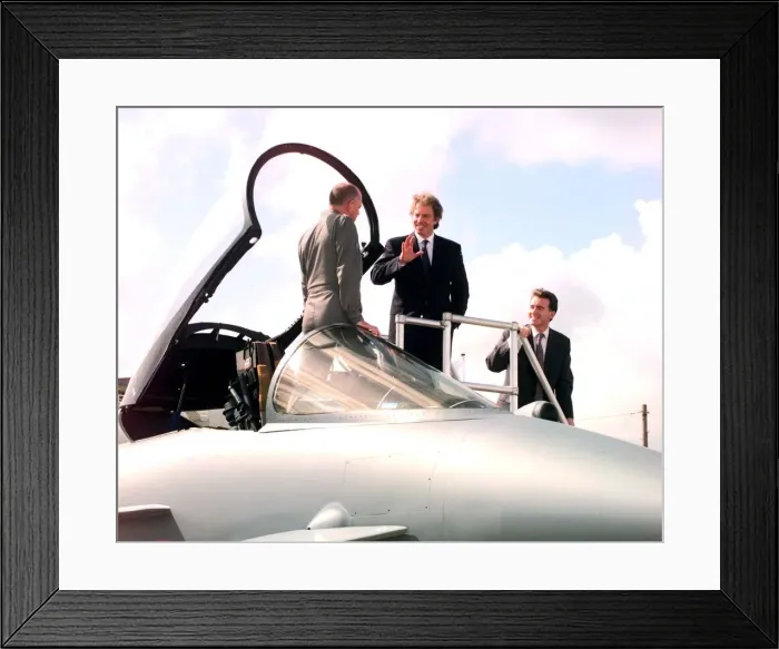 Framed Print : Tony Blair and Peter Mandelson Farnborough Air Show 1998 Pictured looking Framed Print : Tony Blair and Peter Mandelson Farnborough Air Show 1998 Pictured looking