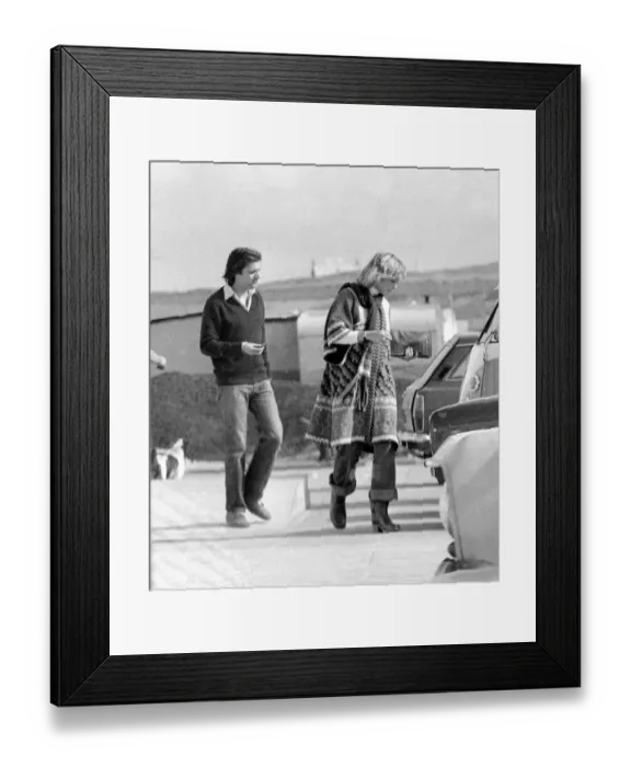 Framed Print : Davina Sheffield Friend of Prince Charles with unnamed man September 1976 Framed Print : Davina Sheffield Friend of Prince Charles with unnamed man September 1976