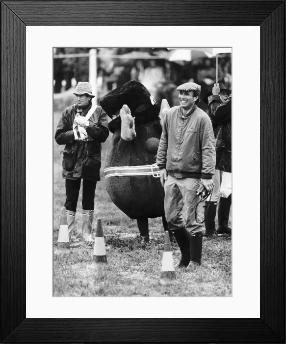 Framed Print : Captain Mark Phillips / Royalty with Princess Anne dressed up as Mr Funny August Framed Print : Captain Mark Phillips / Royalty with Princess Anne dressed up as Mr Funny August