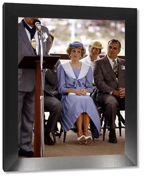 Princess Diana during the Overseas Visit to Australia. The Princess