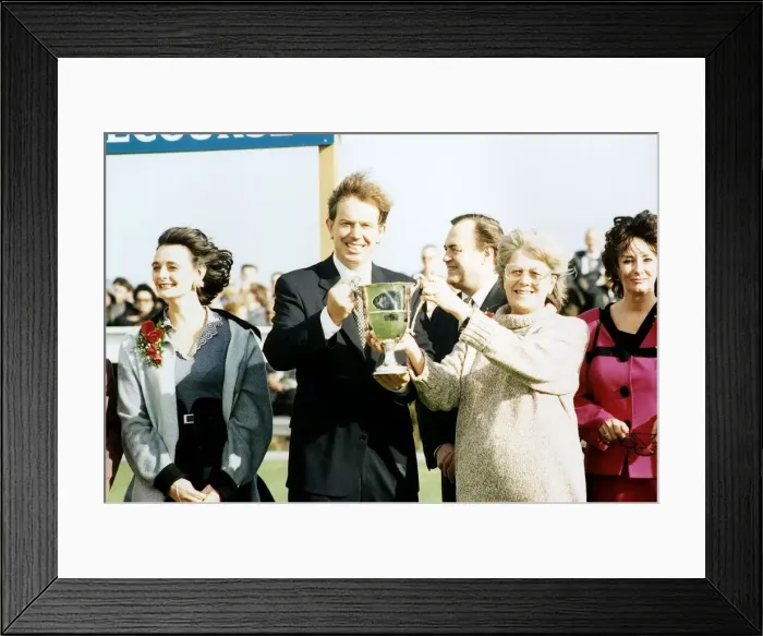Framed Print : Tony Blair MP leader of the Labour Party holding a trophy Framed Print : Tony Blair MP leader of the Labour Party holding a trophy