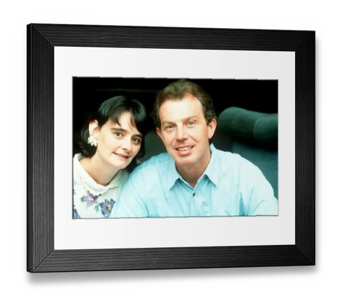 Framed Print : Tony Blair MP with wife Cherie Framed Print : Tony Blair MP with wife Cherie