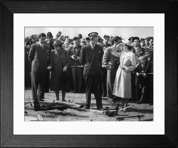Framed Print : Princess Margaret attends the competition for the Queens cup for model aircraft
