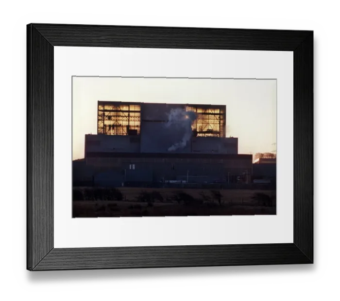 Framed Print : Hunterston B Power Station near Largs December 1998 in Ayrshire Exterior Low sun Framed Print : Hunterston B Power Station near Largs December 1998 in Ayrshire Exterior Low sun