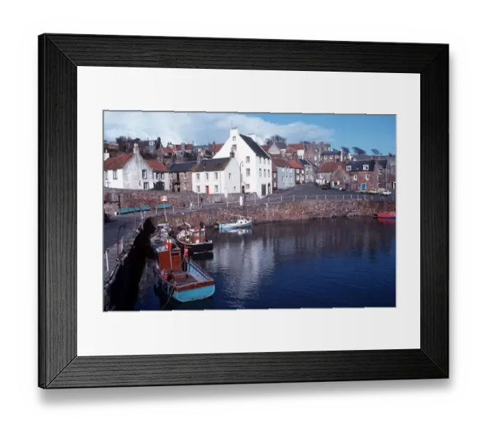 Framed Print : Crail fishing village view of harbour boats Framed Print : Crail fishing village view of harbour boats