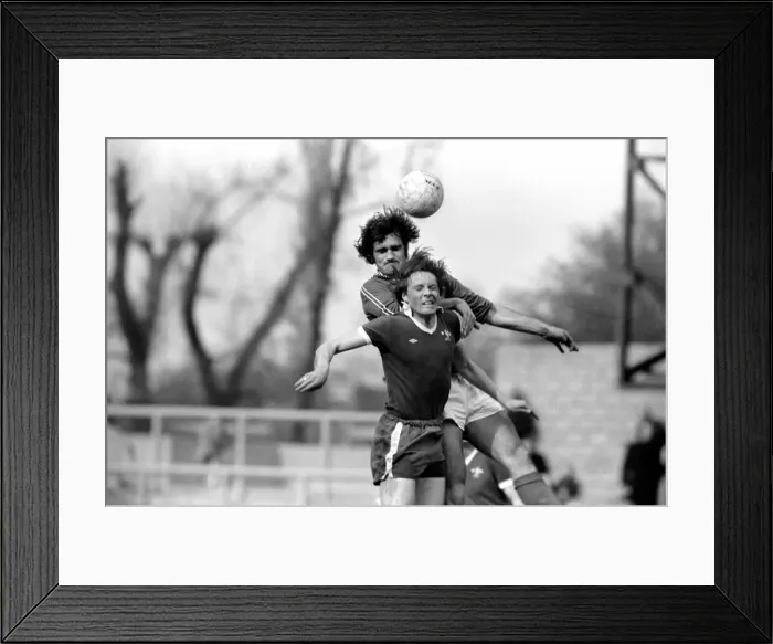 Framed Print : Football: Chelsea vs. Nottingham Forest. Larry Lloyd outjumps steve Wicks Framed Print : Football: Chelsea vs. Nottingham Forest. Larry Lloyd outjumps steve Wicks