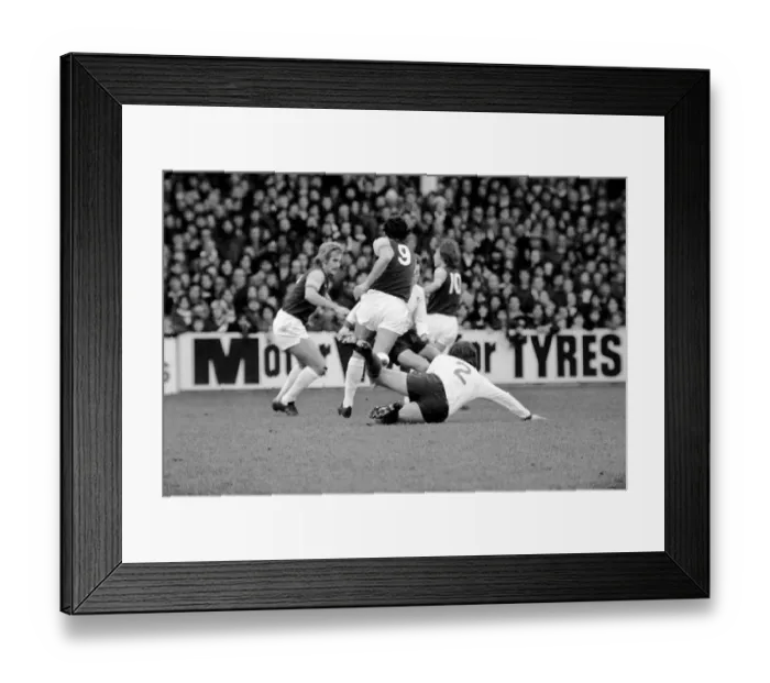Framed Print : Football: F. A. Cup: West Ham F. C. (0) vs. Liverpool F. C. (2). January 1976 76-00045-025