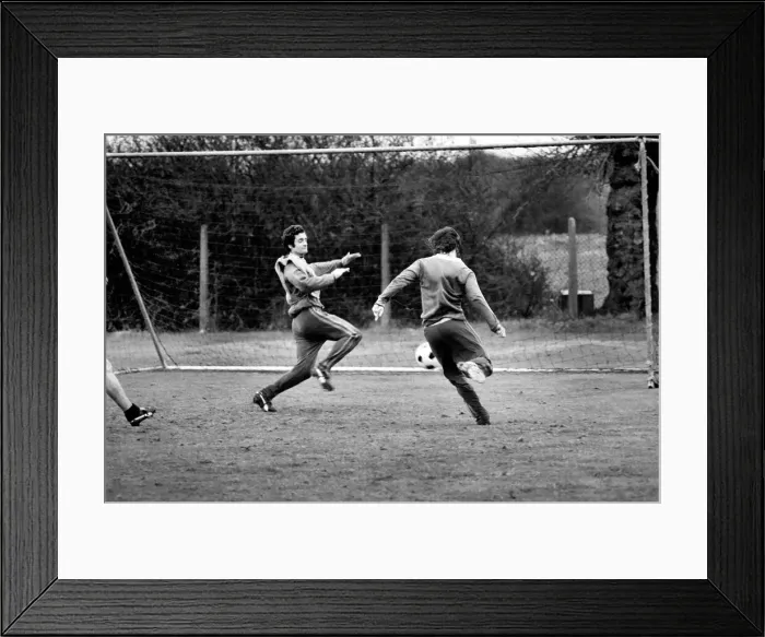 Framed Print : Queens Park Rangers StarsStan Bowles and Frank Maclintock seen here during training Framed Print : Queens Park Rangers StarsStan Bowles and Frank Maclintock seen here during training