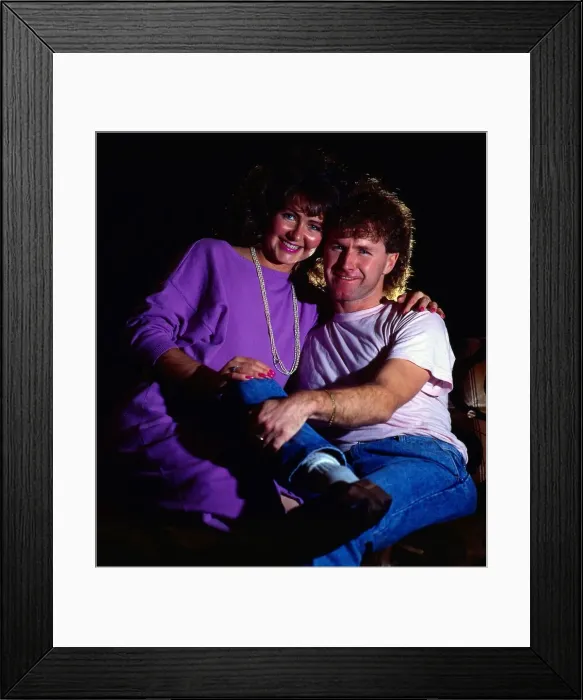 Framed Print : Davie Provan with his girlfriend Fiona November 1986 Framed Print : Davie Provan with his girlfriend Fiona November 1986