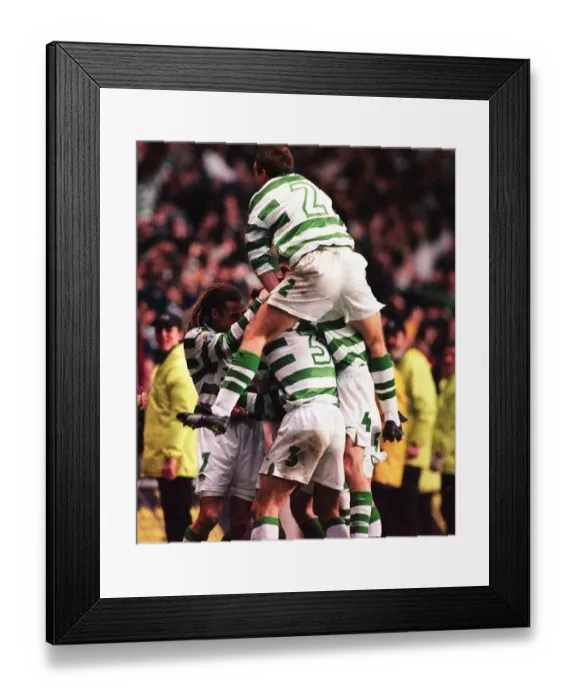 Framed Print : Celtic versus Rangers Scottish Football 2nd January 1998 premier league