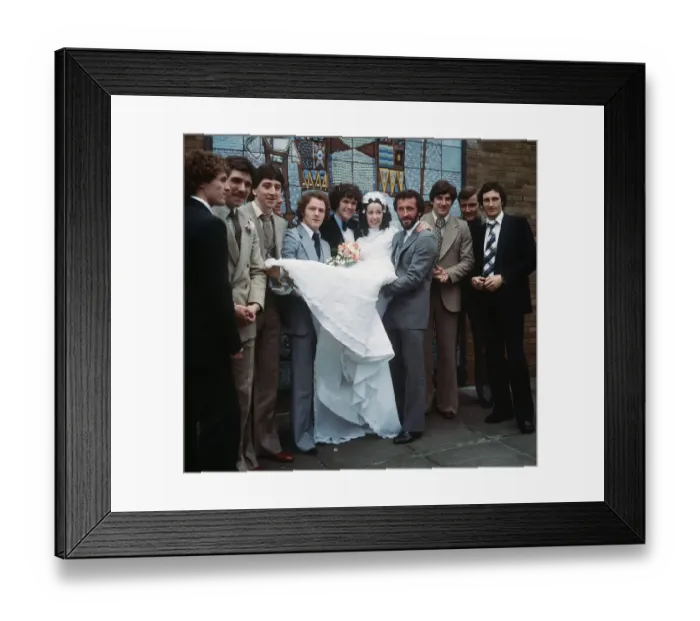 Framed Print : Roy Aitken wedding to Jane Rourke November 1980 Framed Print : Roy Aitken wedding to Jane Rourke November 1980