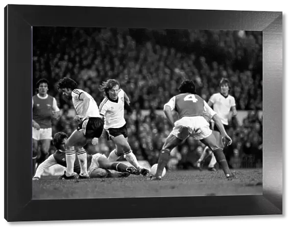 Arsenal (1) v. Ipswich (1). Action from the match. December 1980 80-07210-067