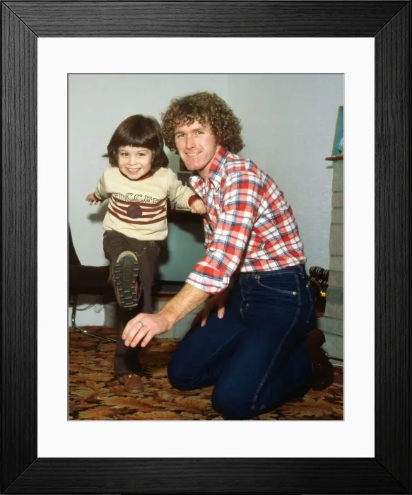 Framed Print : Davie Provan at home with his daughter January 1980 Framed Print : Davie Provan at home with his daughter January 1980