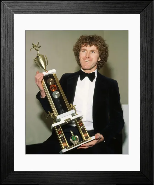 Framed Print : Davie Provan with player of the year award April 1980 Framed Print : Davie Provan with player of the year award April 1980