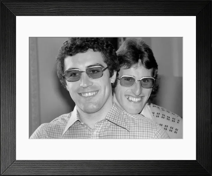 Framed Print : England Football Squad: England Keeper Peter Shilton and Ray Clemence. April 1975 75-1967