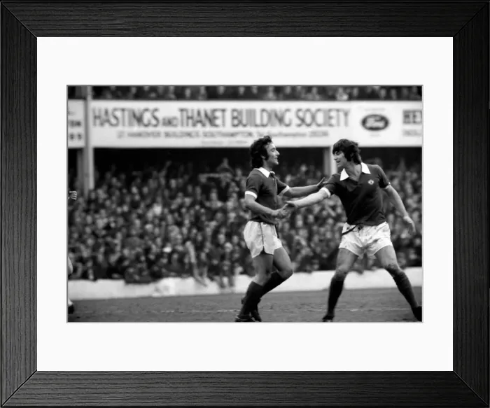 Framed Print : Football: Southampton F. C. vs. Manchester City United F. C. April 1975 75-1785-018 Framed Print : Football: Southampton F. C. vs. Manchester City United F. C. April 1975 75-1785-018