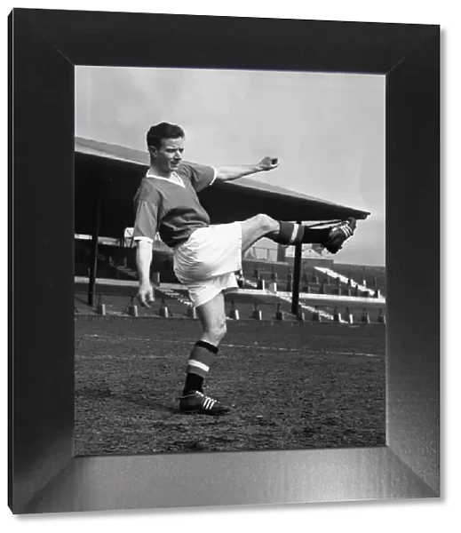 Johnny Berry, Manchester Uniteds outside right. April 1957. 02  /  04  /  1957