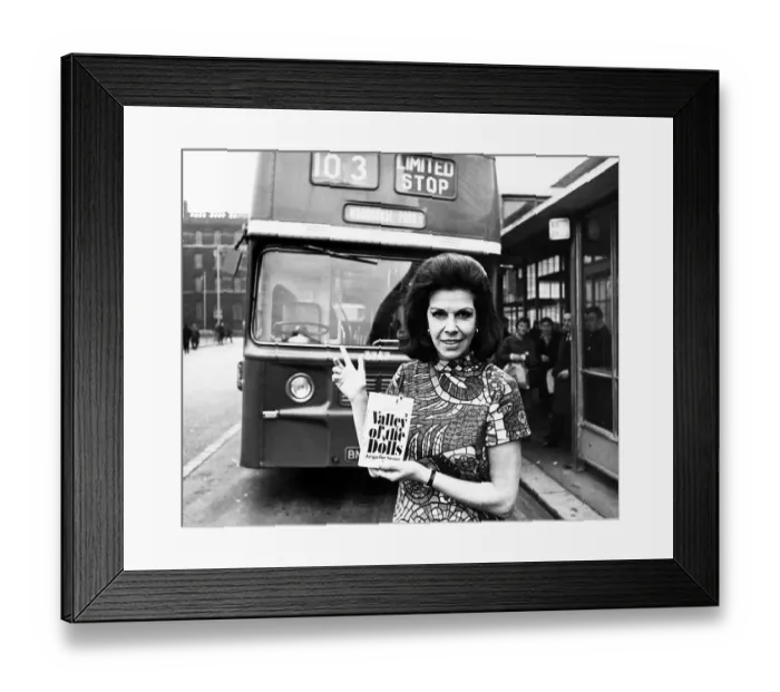 Framed Print : Jacqualine Sussan January 1968 Author of the best seller Valley of the Dolls