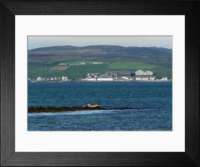 Framed Print : Islay coast line sea shore buildings