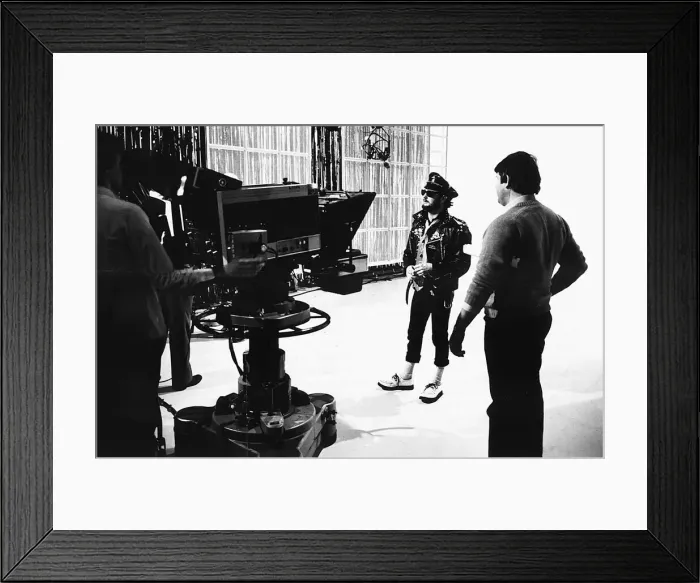 Framed Print : Kenny Everett recording television programme 1982 Framed Print : Kenny Everett recording television programme 1982