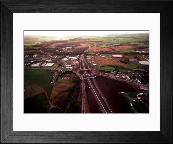 Framed Print : The new M8 link at Newbridge October 1997 Opened today by Malcolm Chisolm MP