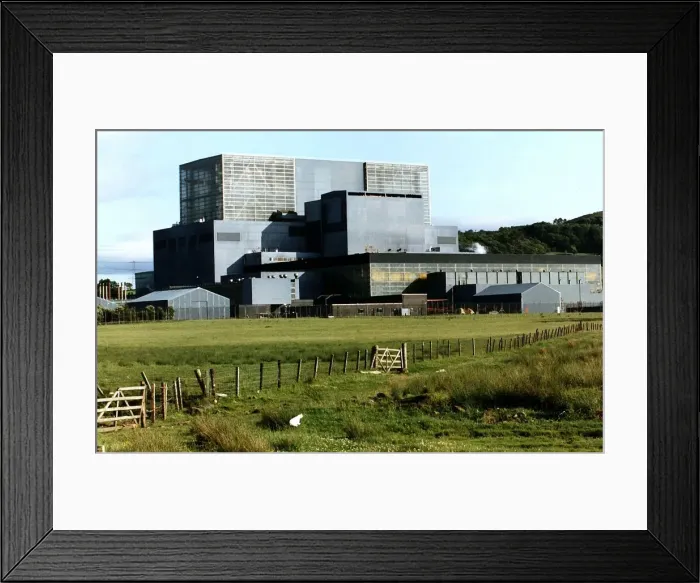 Framed Print : Hunterston electricity power station external shot building