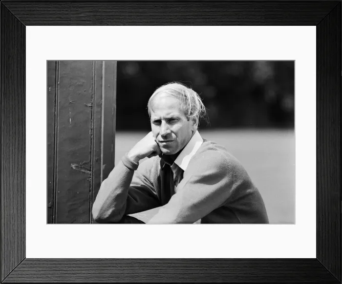 Framed Print : A man alone with his thoughts, Bobby Charlton, photographed the day before the World Cup Framed Print : A man alone with his thoughts, Bobby Charlton, photographed the day before the World Cup