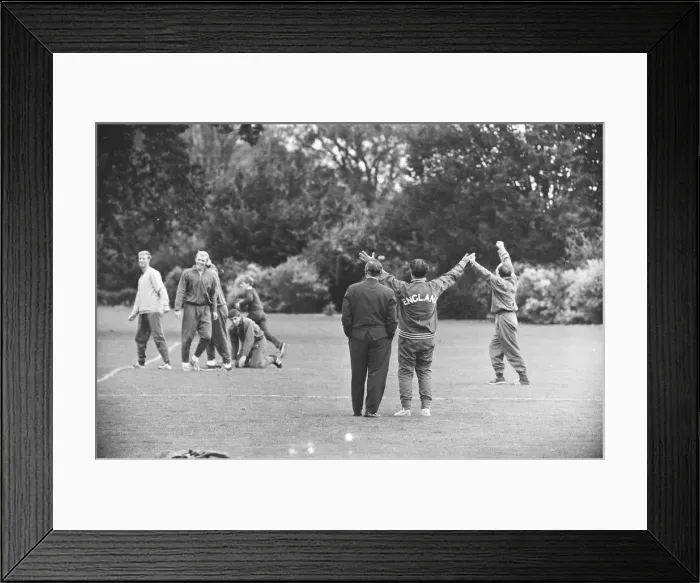 Framed Print : England team training session - three days before final - 1966 World Cup Tournament Framed Print : England team training session - three days before final - 1966 World Cup Tournament