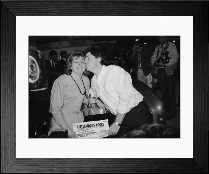 Framed Print : Elanie McDonagh and her husband Tommy celebrate their £ Framed Print : Elanie McDonagh and her husband Tommy celebrate their £