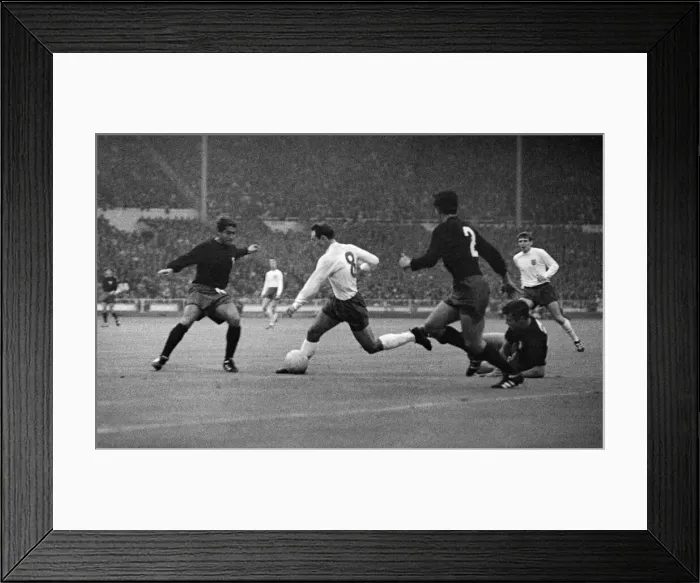 Framed Print : 1966 World Cup First Round Group 1 match at Wembley. England 2 v Mexico 0 Framed Print : 1966 World Cup First Round Group 1 match at Wembley. England 2 v Mexico 0