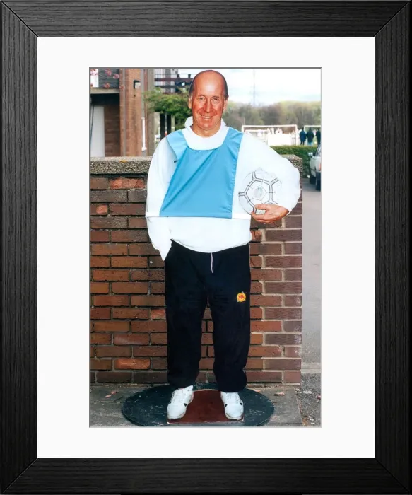 Framed Print : Bobby Charlton ready to do some coaching in January 1997