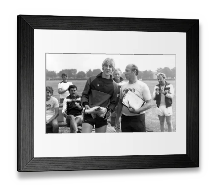 Framed Print : Jobless John Dobson so impressed the legendary England maestro Bobby Charlton that he has Framed Print : Jobless John Dobson so impressed the legendary England maestro Bobby Charlton that he has