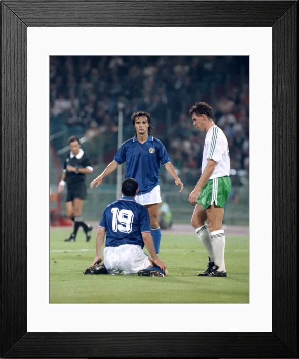 Framed Print : World Cup Quarter Final match in Rome, Italy. Italy 1 v Republic of Ireland 0