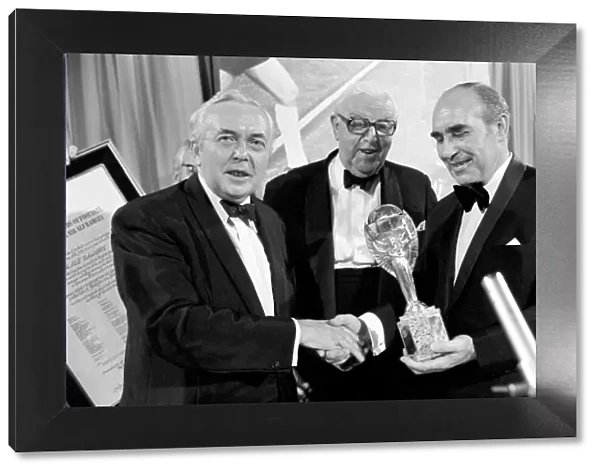 Sir Alf Ramsey with Prime Minister Harold Wilson at a dinner to celebrate the 8th