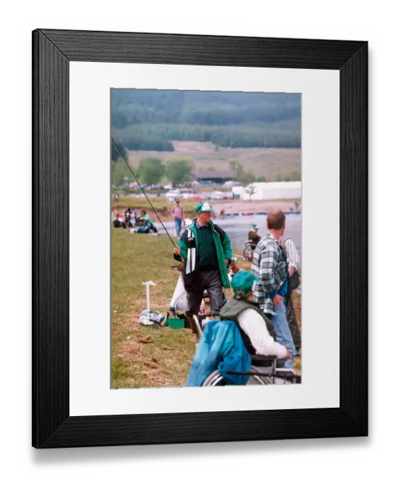Framed Print : Republic of Ireland manager Jack Charlton at a fishing competition in July 1994 Framed Print : Republic of Ireland manager Jack Charlton at a fishing competition in July 1994