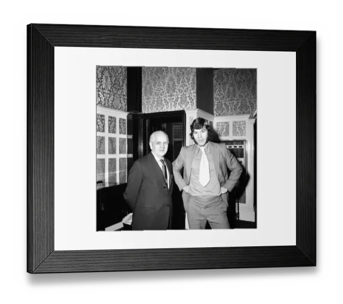 Framed Print : F. A. Disciplinery Hearing at Coventry: Malcolm Macdonald of Newcastle arriving Framed Print : F. A. Disciplinery Hearing at Coventry: Malcolm Macdonald of Newcastle arriving