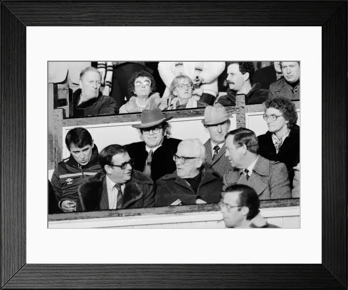 Framed Print : Labour leader Michael Foot at a football match between Watford and Plymouth Framed Print : Labour leader Michael Foot at a football match between Watford and Plymouth