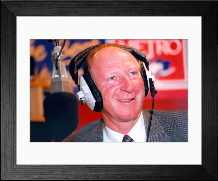 Framed Print : Jack Charlton at Metro Radio in September 1996