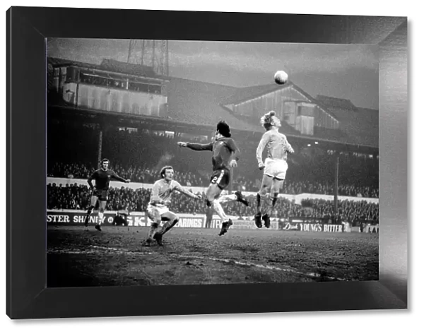 Chelsea v Huddersfield. Peter Osgood has an attempt on the Huddersfield goal at Stamford