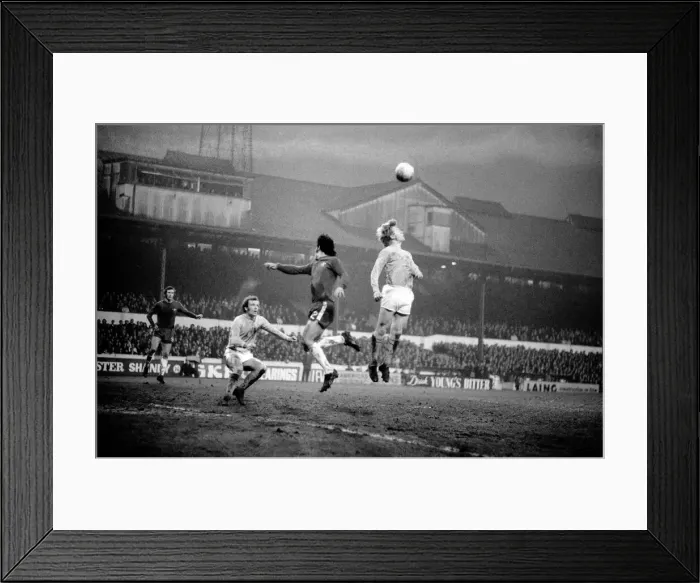 Framed Print : Chelsea v Huddersfield. Peter Osgood has an attempt on the Huddersfield goal at Stamford Framed Print : Chelsea v Huddersfield. Peter Osgood has an attempt on the Huddersfield goal at Stamford