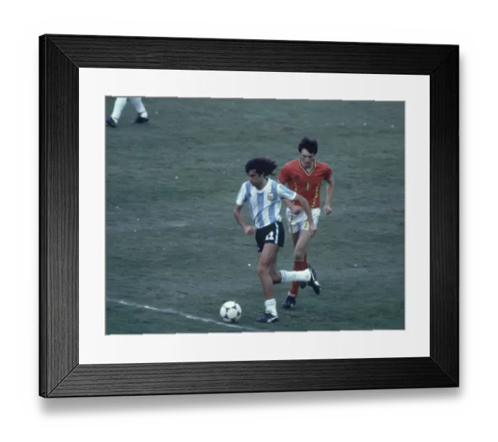 Framed Print : 1982 World Cup Group Three match in Barcelona, Spain. Argentina 0 v Belgium 1 Framed Print : 1982 World Cup Group Three match in Barcelona, Spain. Argentina 0 v Belgium 1