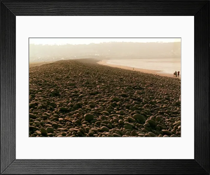 Framed Print : Devon Sea Defences Sea Break Bideford