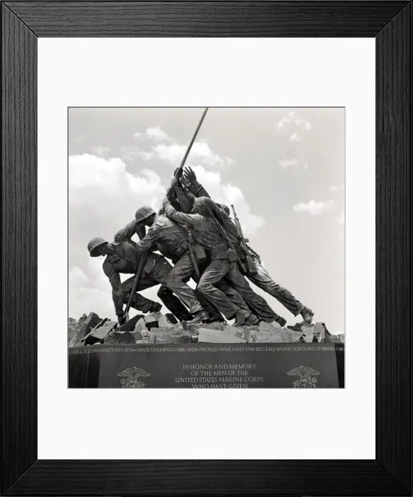 Framed Print : United States of America Washington D. C. July 1970 Marine Corps War Memorial stands Framed Print : United States of America Washington D. C. July 1970 Marine Corps War Memorial stands