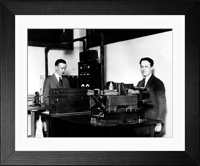 Framed Print : The machine making one of the greatest steps in photography