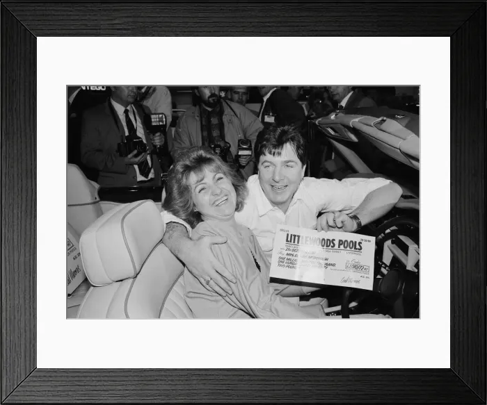 Framed Print : Elanie McDonagh and her husband Tommy celebrate their £ Framed Print : Elanie McDonagh and her husband Tommy celebrate their £