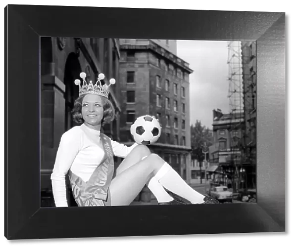 Miss Goal. Britaines No. 1 Girl Football Fan. At the Waldorf Hotel in London Ten