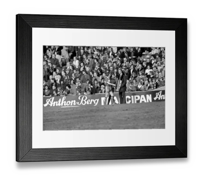 Framed Print : Football: Chelsea F. C. vs. Middlesboro F. C. Terry Cooper leaves the field with Framed Print : Football: Chelsea F. C. vs. Middlesboro F. C. Terry Cooper leaves the field with