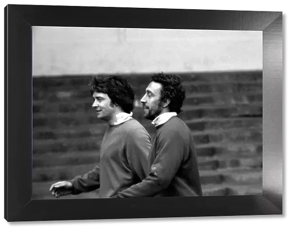 Tottenham Hotspur F. C. : Cyril Knowles (left) with Bearded Martin Chivers