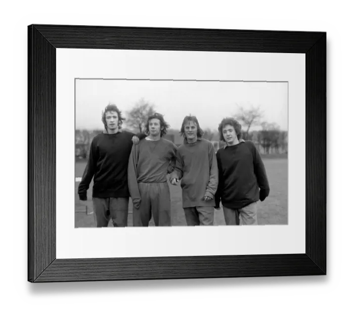 Framed Print : Football: Arsenal: Four Young Gunners: Four of the younger Arsenal players who hope to
